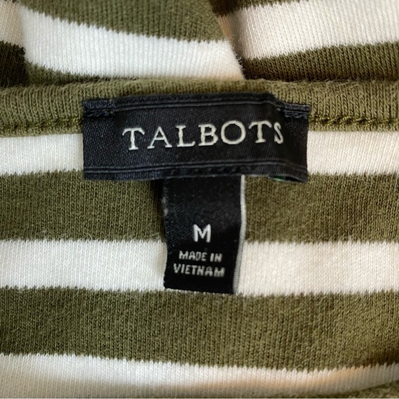 Talbots Olive Striped Dress - Picture 8 of 9